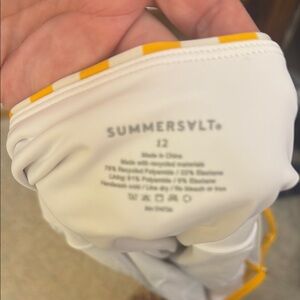 Summersalt Striped Yellow and White Swimsuit